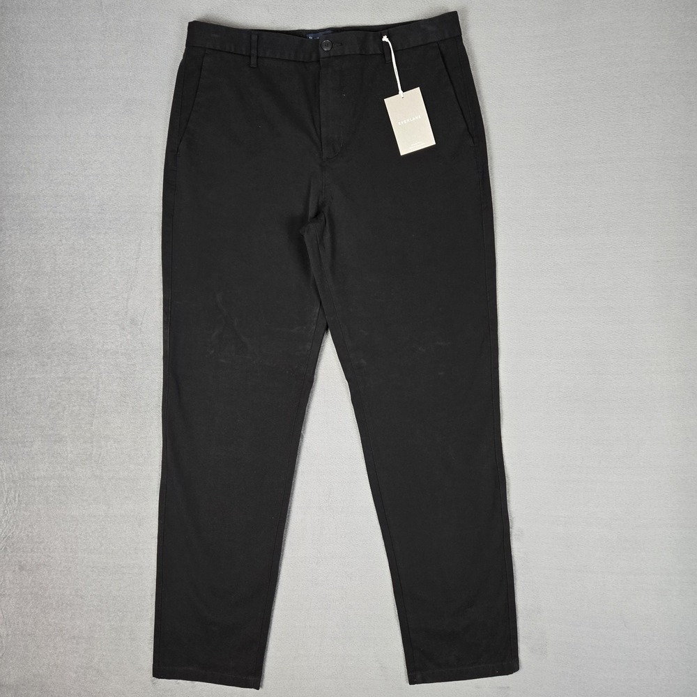Everlane Pants Mens 36x32 The Performance Chino Uniform Straight‎ Fit Black NWT